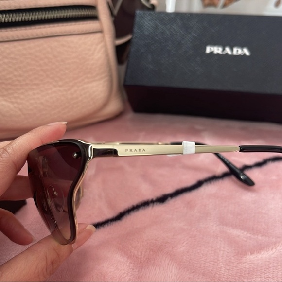 Prada’s Gold Butterfly Cat Eye Sunglasses SPR74V WITHOUT BOX - Picture 4 of 11